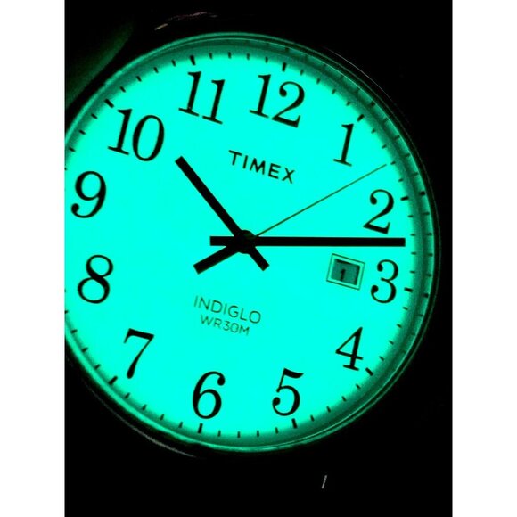 Timex Men's Watch TW2P75600 Quartz Indiglo White Dial Black Leather Band 38mm - Picture 7 of 14